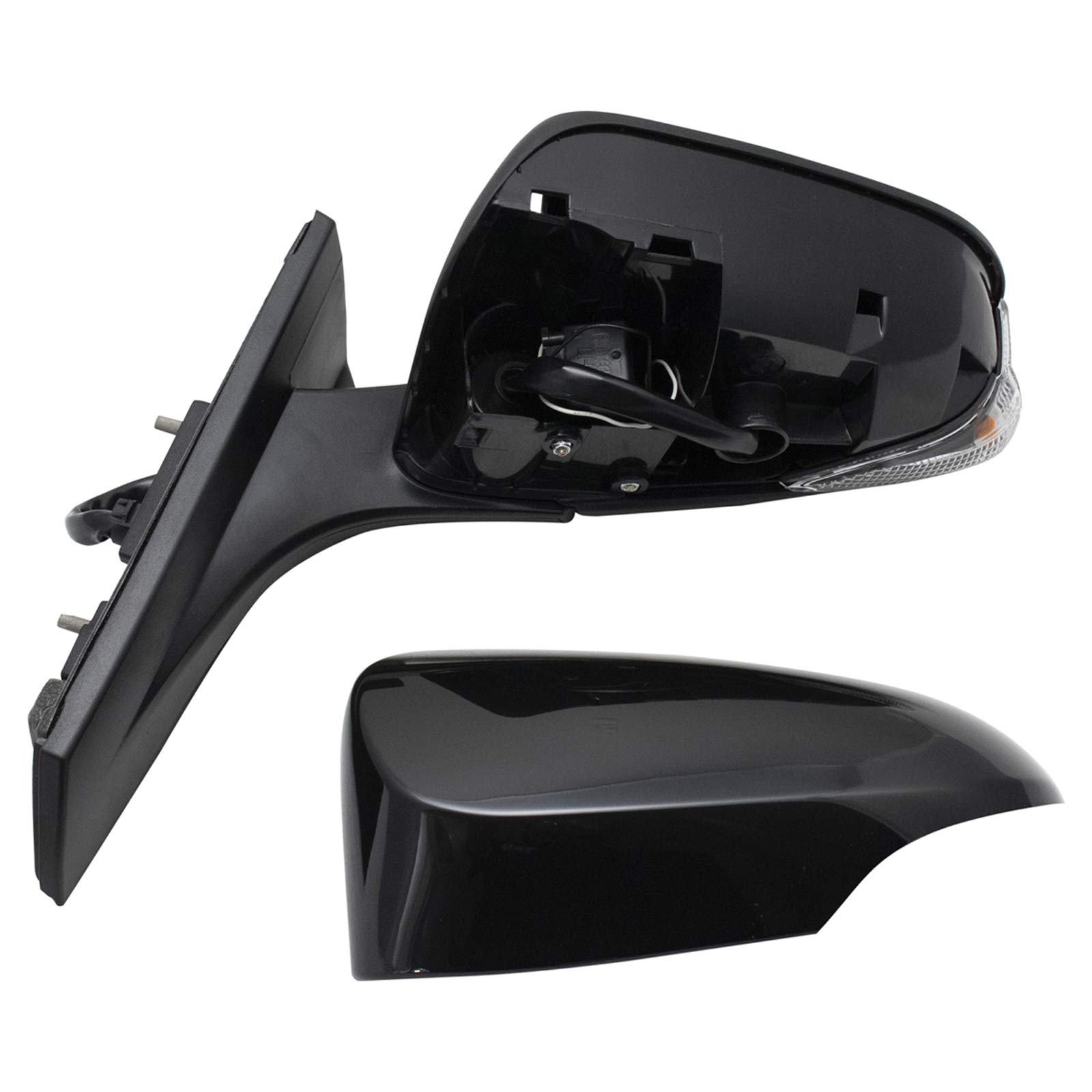 TRQ Left Mirror with Puddle Light Drivers Side Compatible