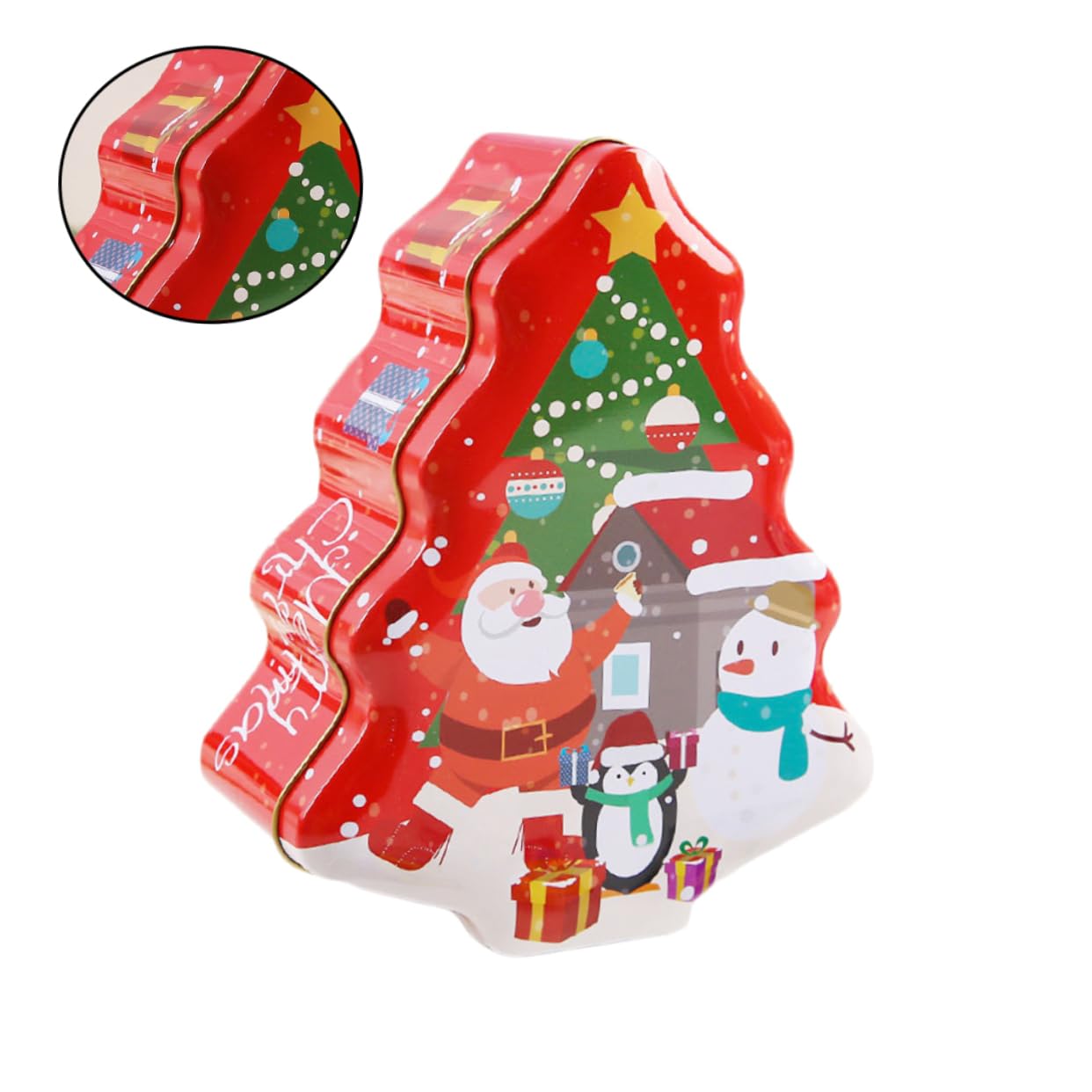 Ciieeo 3st Weihnachts-süßigkeitenschachteln Lagerung Lagertank Süßigkeiten Metalldosen Geschenkdosenhalter Dosen Behandeln Weihnachtstisch Weißblech Mit Geschenkbox Blechbüchse