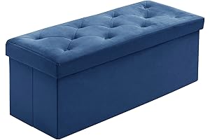 Versatile Blue Velvet Bench for a Tranquil Bedroom