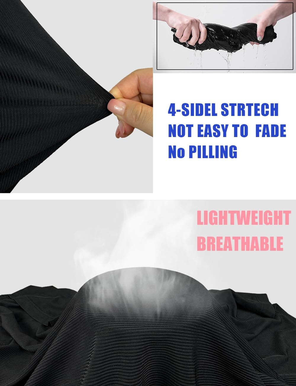 Mens Active Quick Dry V Neck T-Shirts Athletic Running Gym Workout Short Sleeve Tee Muscle Fit Stretch Ribbed Lightweight Top