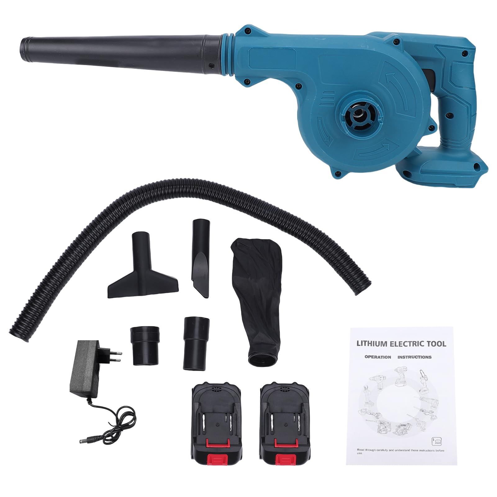 Aspiratore Elettrico Portatile, Soffiatore per Foglie con Impugnatura Ergonomica per la Pulizia di Mobili, Piccola Pompa Ad Aria Elettrica Biancheria Letto (Spina europea)
