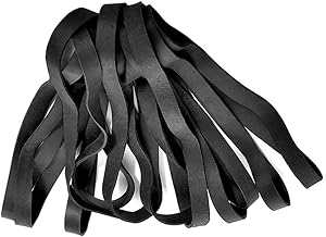 Rubber Bands, 35 Pcs Large Thick Elastic Rubber Bands Set 200mm*10mm Heavy Duty Trash Can Bands for Office Home School Bank Bank, Strong Durable Wide for Industrial, Cat Litter Box,File Folders Black