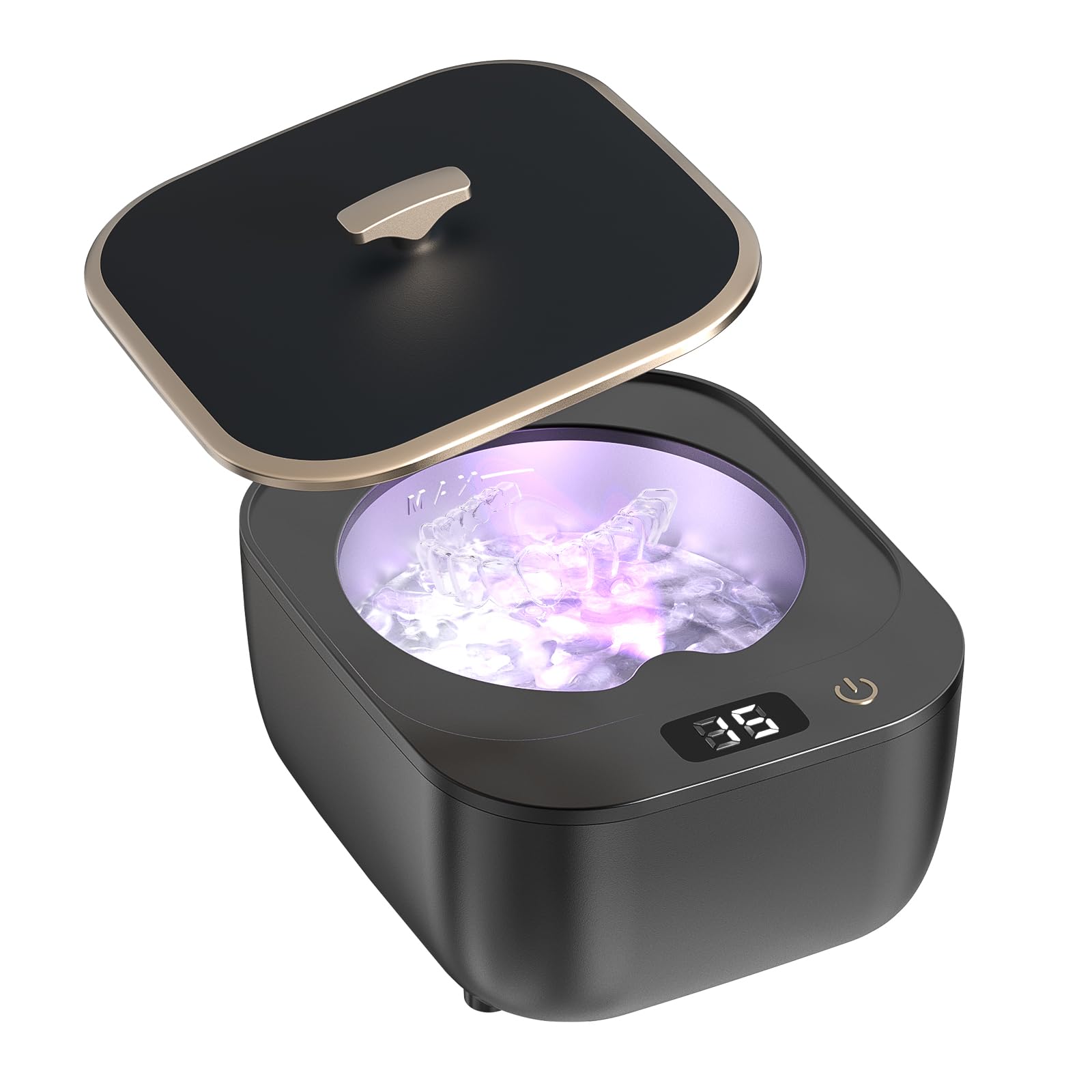 Ultrasonic Retainer Cleaner Machine,Ultrasonic Cleaner Machine for Rerainers,48khz Quickly Cleaning For Retainers,Aligners,Dentures,Mouth Guards,