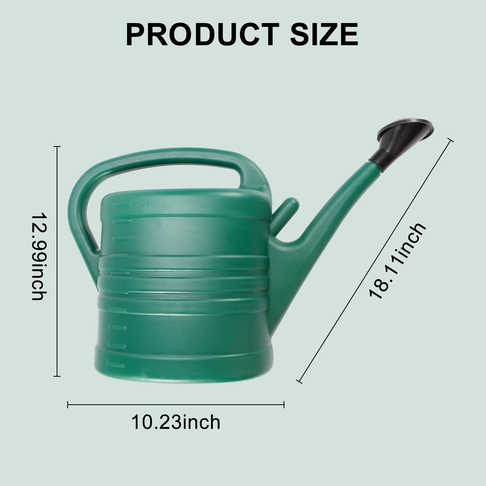 Gieß mit GrüNer 10 Liter 2 Gallonen Garten Wasser Flasche Gieß Kessel mit Langer Mund