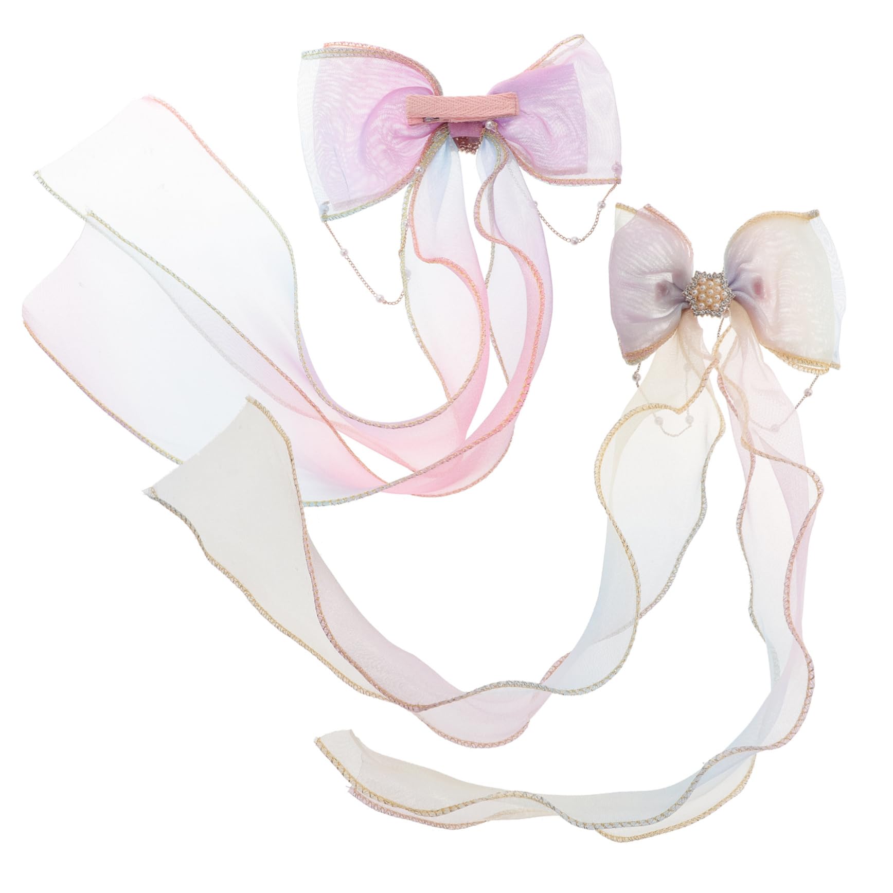 MAGICLULU 10 Piezas horquilla de lazo accesorio para el cabello de las niñas pinza de pelo de la boda tiara pasadores de pelo lazos para niñas lazos para el cabello para niñita Decorar