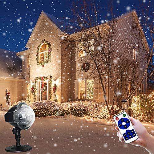 Preisvergleich Produktbild LED Projektionslampe Schneeflocke Projektor Licht Wasserdicht Schneefall Projektor Leuchten mit Fernbedienung Dekoration für Draussen / Innenraum / Garten / Hochzeit / Party / Valentinstag / Weihnachten