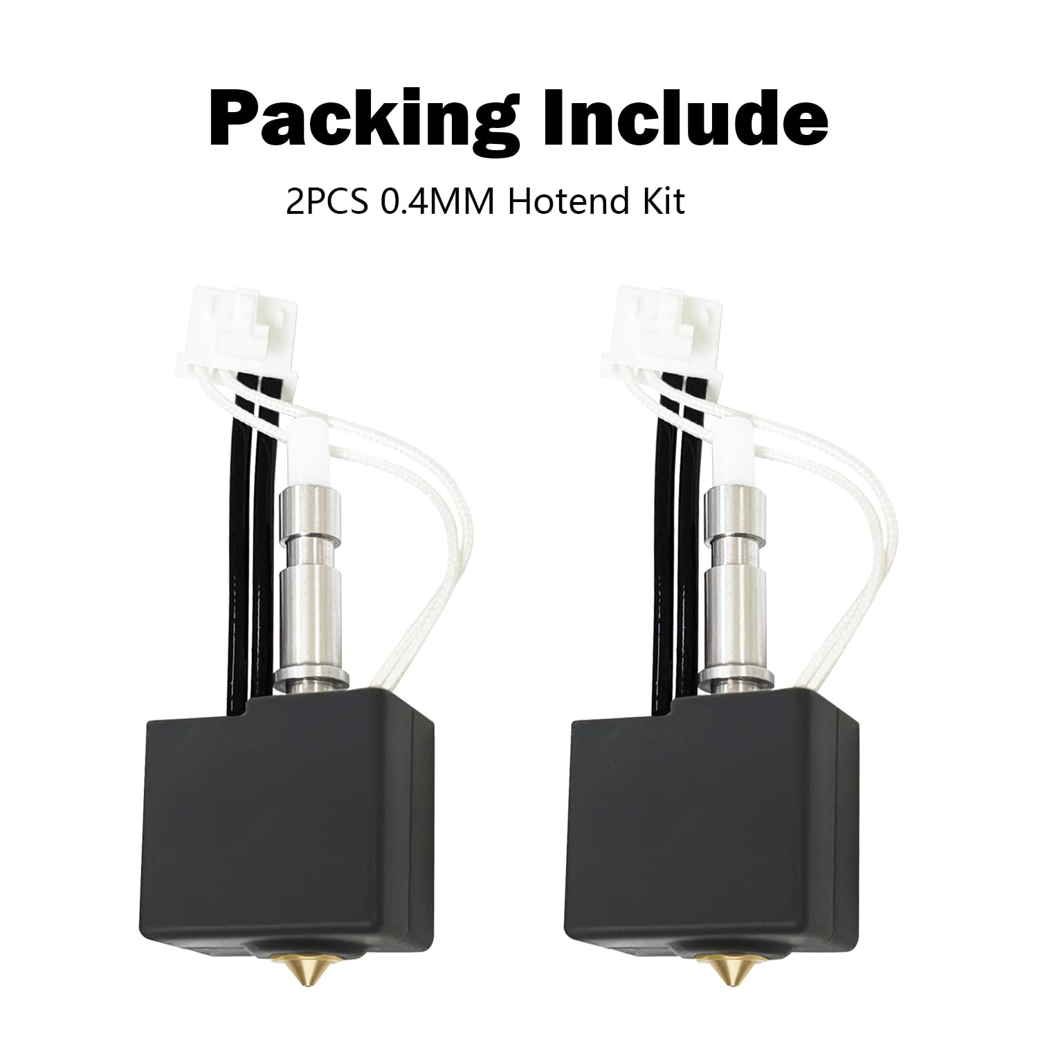 Lot de 2 extrudeuses Kobra S1 Hotend Kobra S1 Combo Hot End Kobra S1 Hotend avec buse en laiton - Tête d'impression de rechange pour imprimante 3D Anycubic