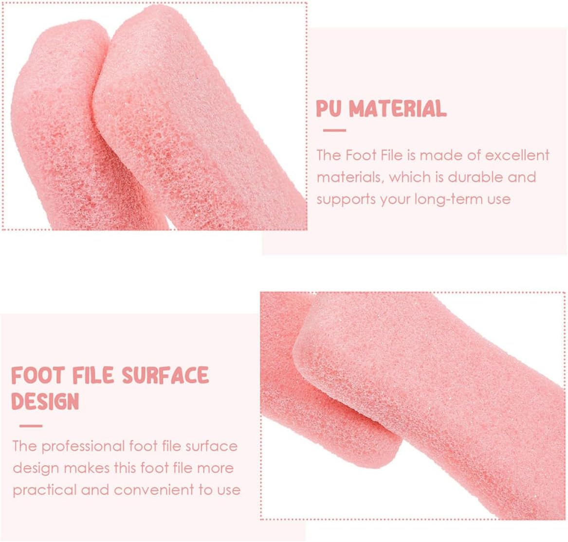 BETOOKY 4pcs Foot Pumice Stone Callus Remover Foot Scrubber for Dead Skin Exfoliating Pedicure Tools with Handheld File for Home Care