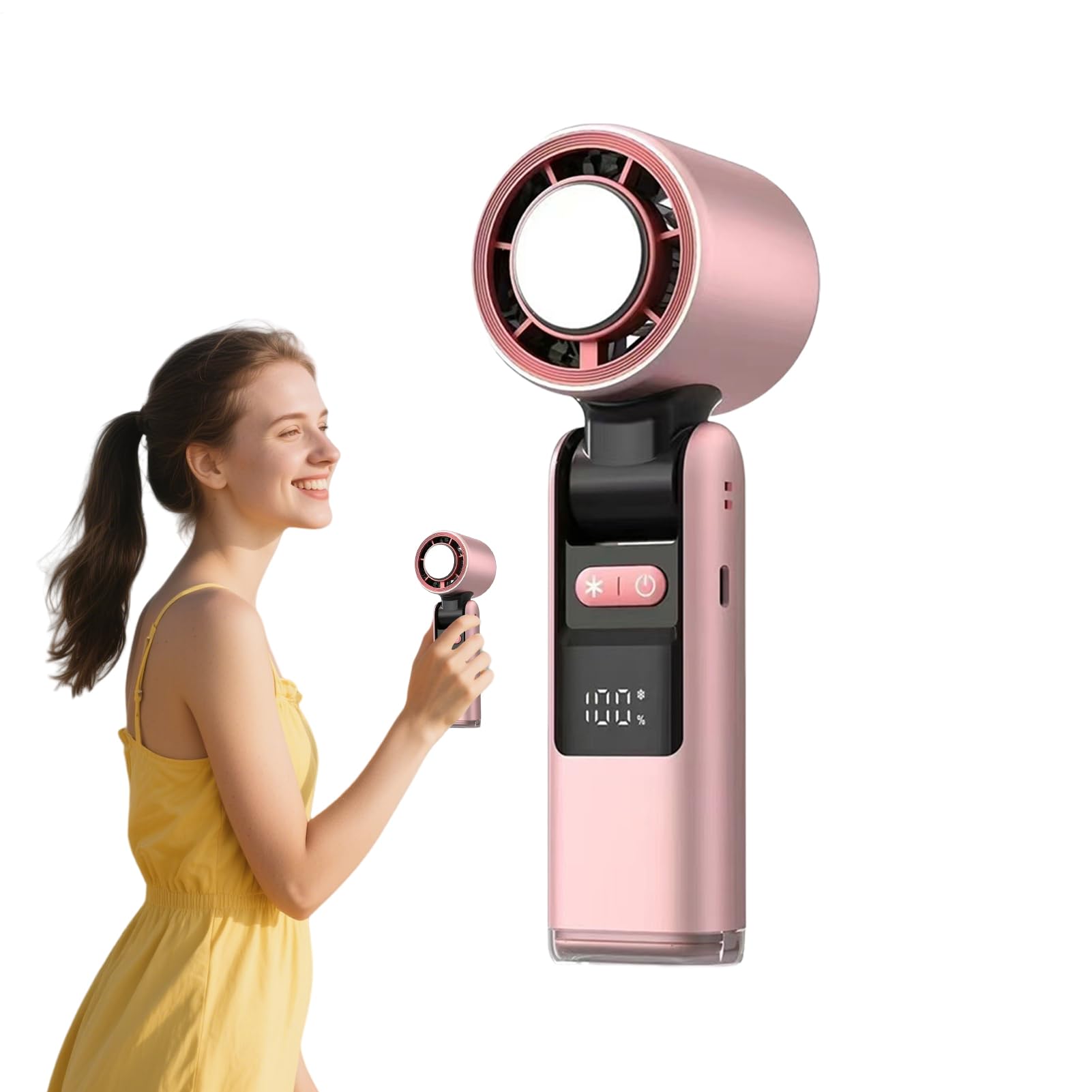 Ventilateur portable pliable à 100 vitesses et écran LED pour voyage