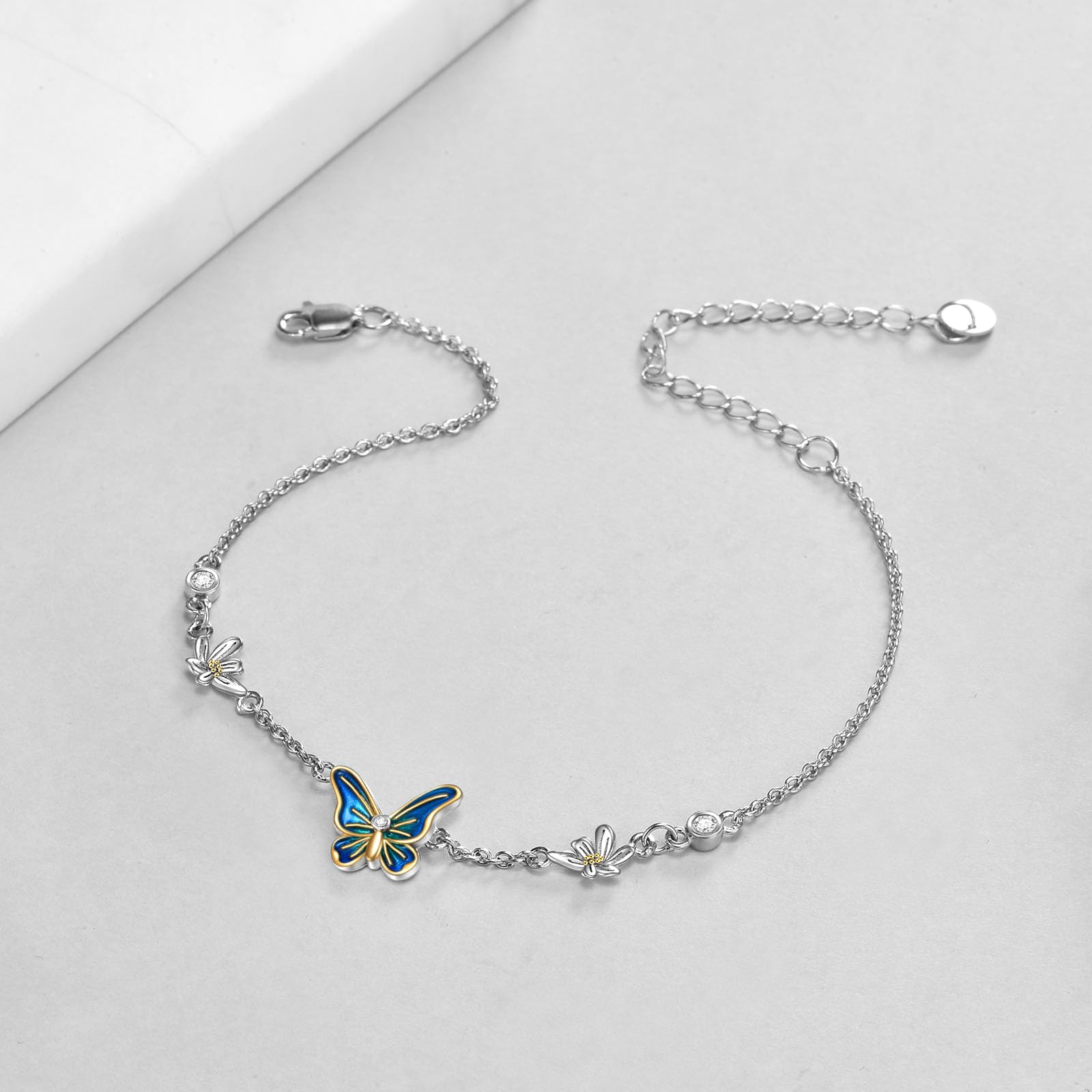 VONALA Braccialetto in argento Sterling 925 con gatto, cuore, delfino, trifoglio, stella, conchiglia, gatto, ametista, cuore, delfino, quadrifoglio, stella, conchiglia, gioielli regalo per donne