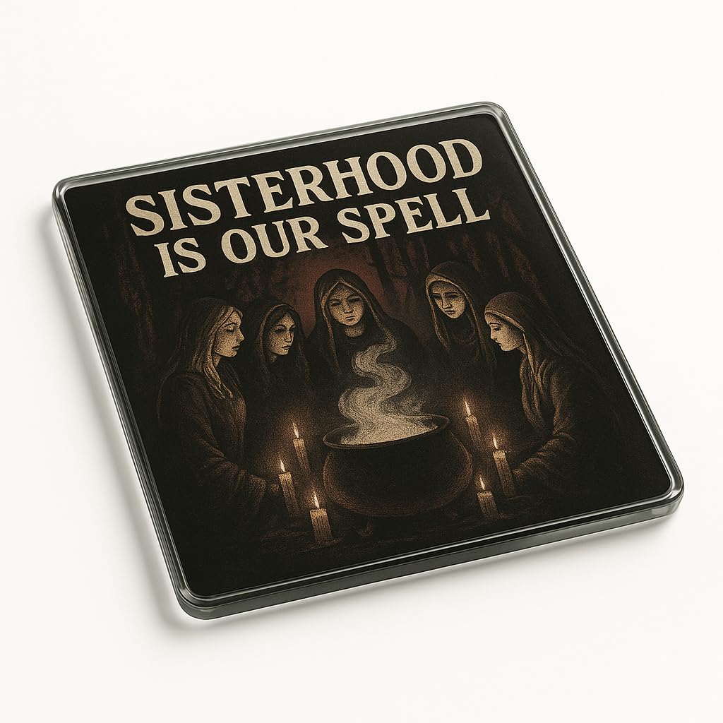 The Plum Penguin Women's Ethereal Unity Acrylic Coaster With Hauntingly Elegant Design - Tribute Home Decor For Empowerment & Unity Celebration