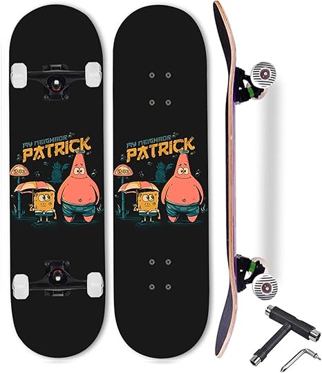 Amazon Co Jp スケートボード 完成品 スケボー コンプリート セット ベアリング 漫画プリート 無地 かわいい おしゃれ 初心者 こども キッズ 大人 若者 子供に適用 メープルデッキ 標準 四輪 水墨画 練習 競技 集中力や平衡感覚育成 色 B スポーツ アウトドア