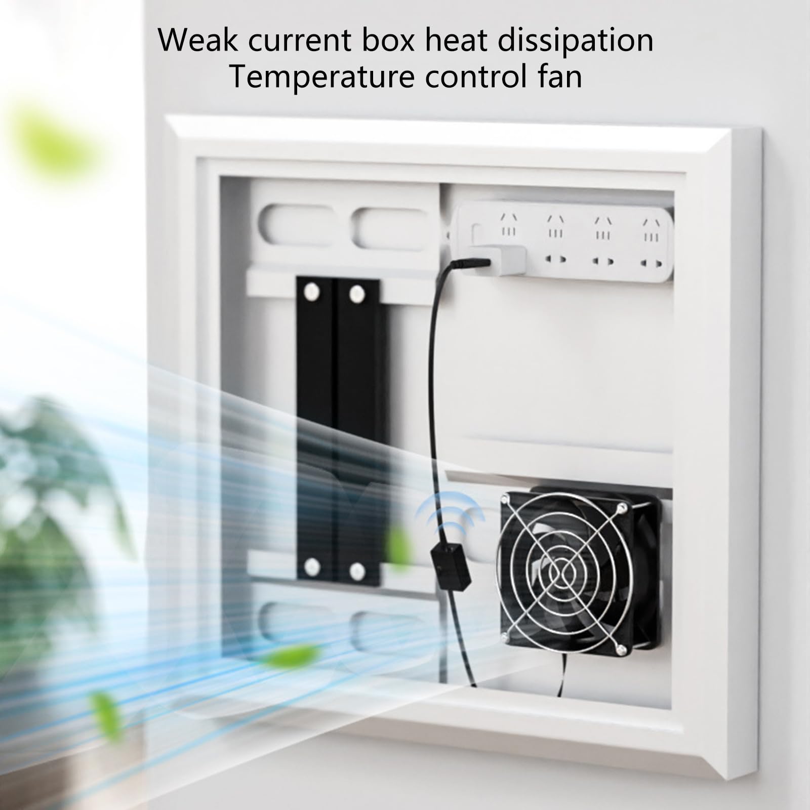 Ventiladores de refrigeración silenciosos alimentados por USB de 120 mm con control de termostato ajustable para armarios y cine en casa