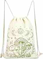 MORMYRUS　drawstring bag Amazon.com | MOSITU Mushroom Drawstring Backpack - Cute Cotton