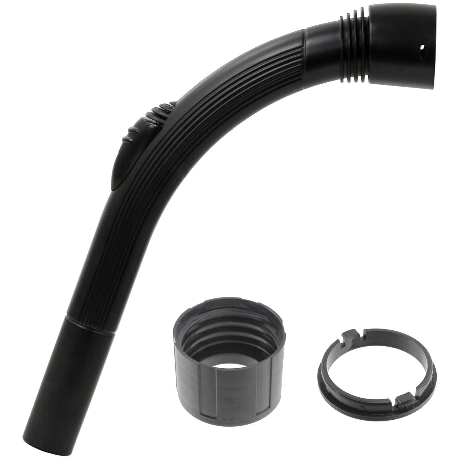 Spares2go Black Curved End Suction Hose Handle Compatible With Titan Ttb774vac 16L Ttb775vac 20L Ttb776vac 30L Ttb777vac 40L Vacuum Cleaner (35Mm)