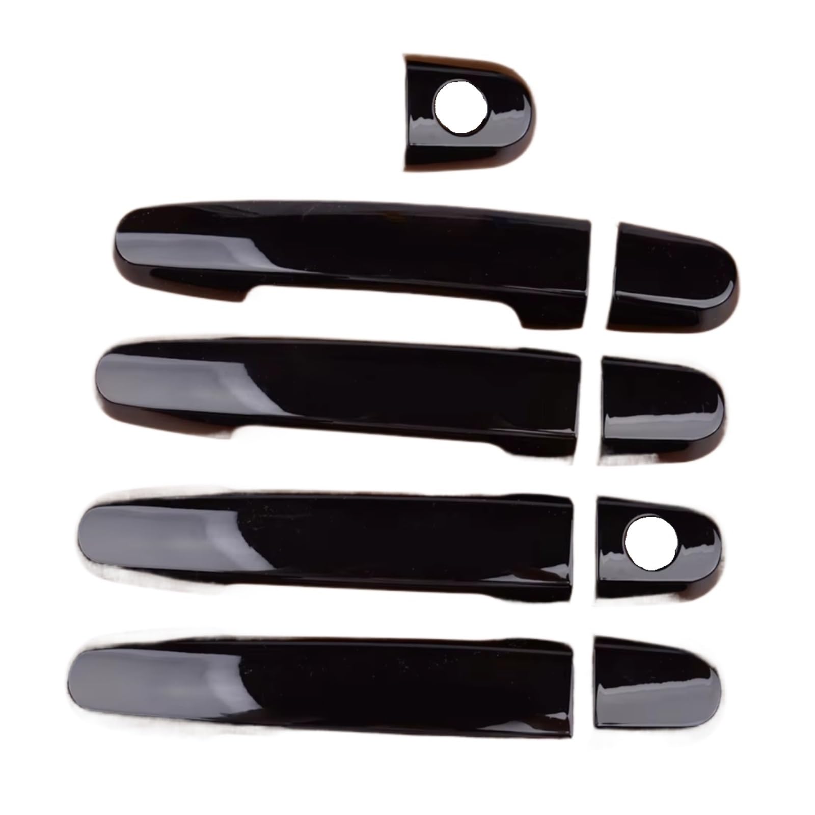 Jjrfvbgt One Color Door Handle Trim Compatible With Toyota For Yaris Sedan 2007 2008 2009 2010 2011 2012 Abs Black Trim Kit Car Exterior Door Handle Cover