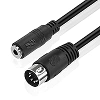 Vista 8 de MEIRIYFA Cable de audio DIN MIDI de 5 pines a TRS de 0.138 in, adaptador de cable de audio profesional TRS hembra a DIN hembra de 5 pines
