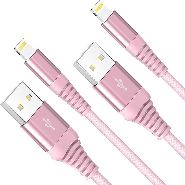 iPhone Charger Cable, Lightning Cable 2Pack 10FT/3M Extra Long iPhone Charger Braided iPhone Cable Fast Charging Cable Lead Compatible with iPhone 12 Pro Max Mini 11 Pro XR XS X 8 Plus 7 6 6s 5s 5 SE