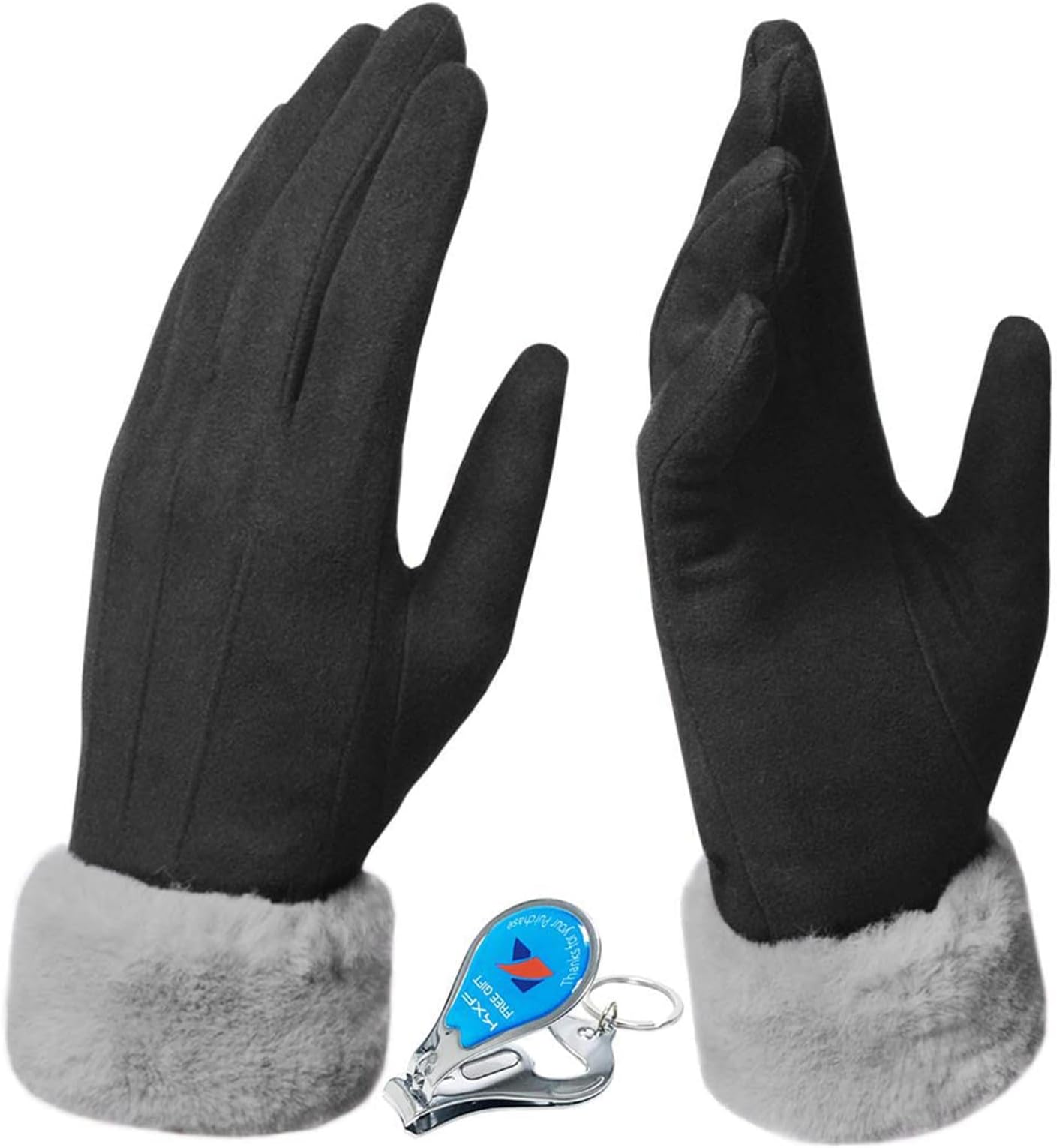 Winter Warm Gloves, Womens Lady Super Soft Touch Screen Gloves Thick Fleece Lined Glove Cold Weather Windproof Outdoor Sports Handwarmers Cycling Running Mittens