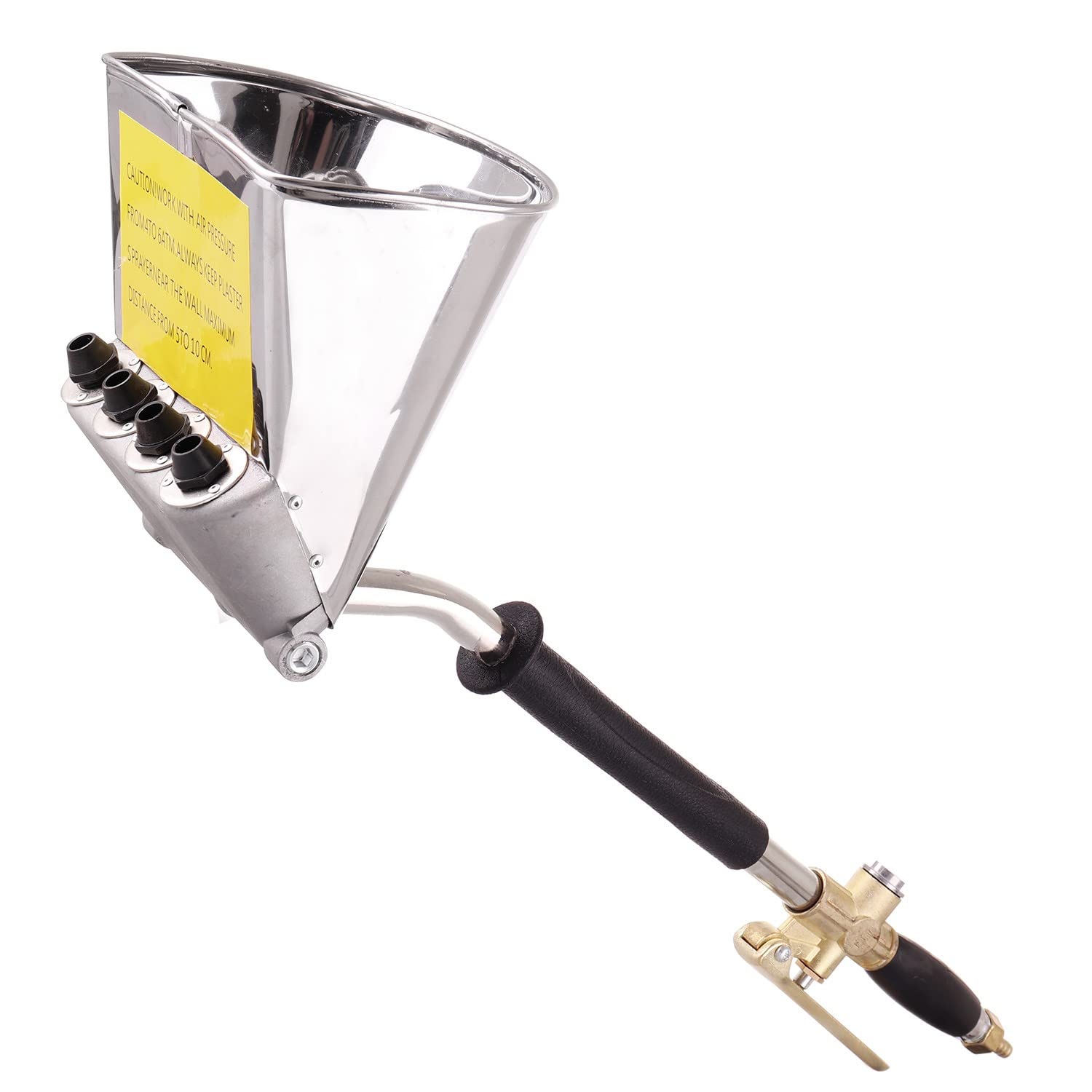 TC TECHNIC Pistolet à ciment pneumatique 4 L, buses métalliques fi-fi 19 mm, poids 2,5 kg, avec 4 buses de 11 mm, 4 buses de 9 mm, machine de plâtrage, pistolet de plâtrage