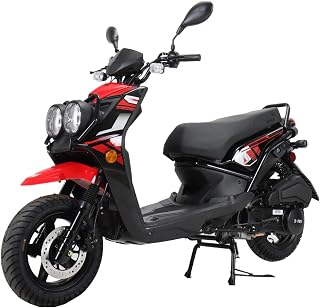 X-PRO X19 150 Moped Street Gas Moped 150cc Adult Bike with 12" Aluminum Wheels (Red, Factory Package)