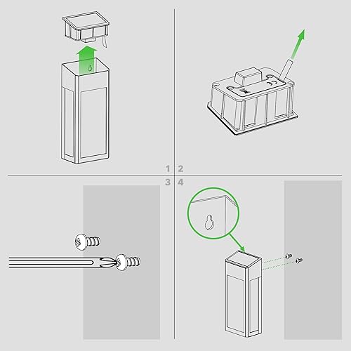 Miniatura 8 de Classy Caps SWL888 - Lámpara Lancaster de aluminio negro para cubierta y pared (paquete de 2) - Iluminación LED solar para exteriores, aluminio