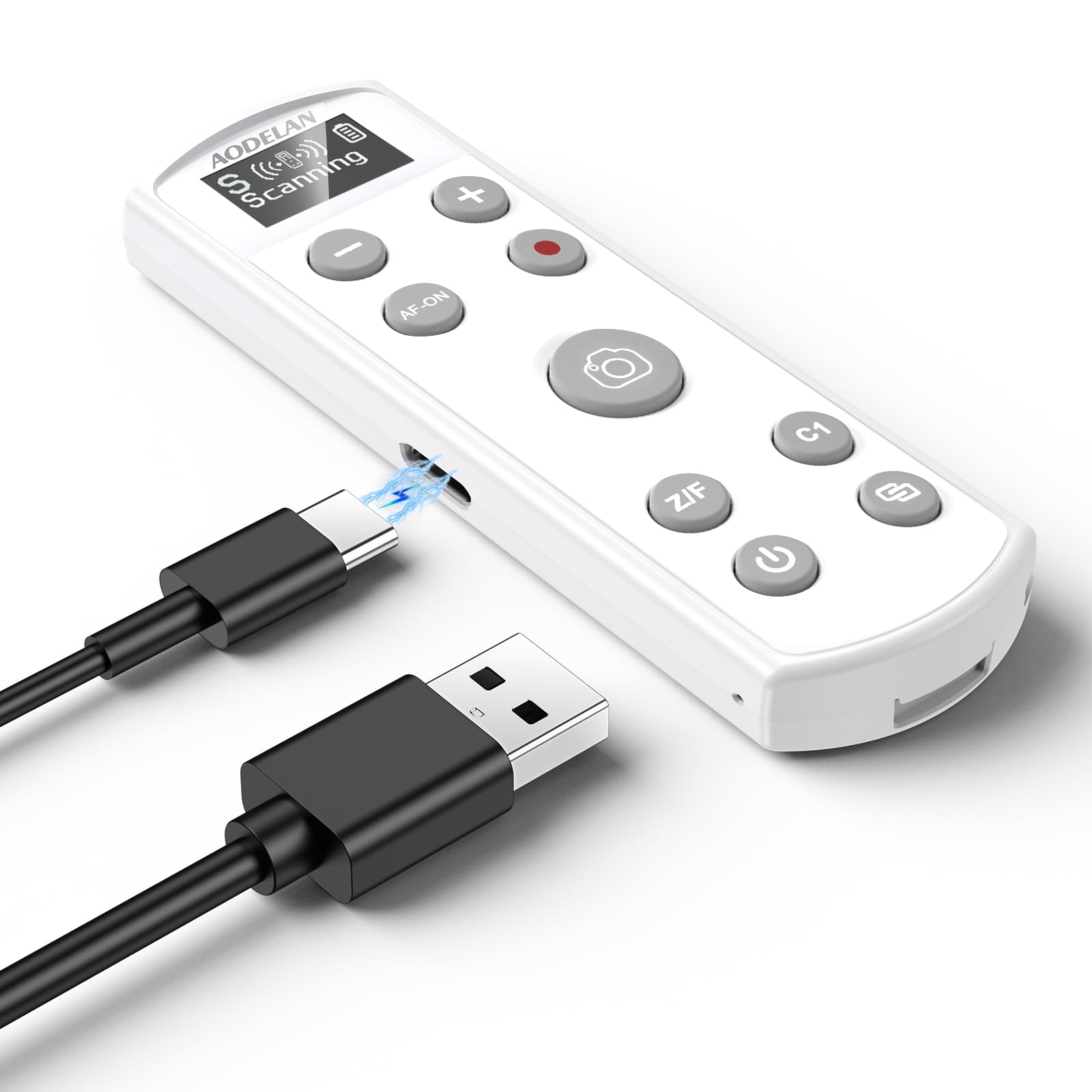 Camera Rechargeable Shutter Release for Sony, AODELAN Wireless Remote Control Zoom Focus Record Compatible with Sony ZV-E10,ZV-1F,ZV-1,A6400,A6700,A7C