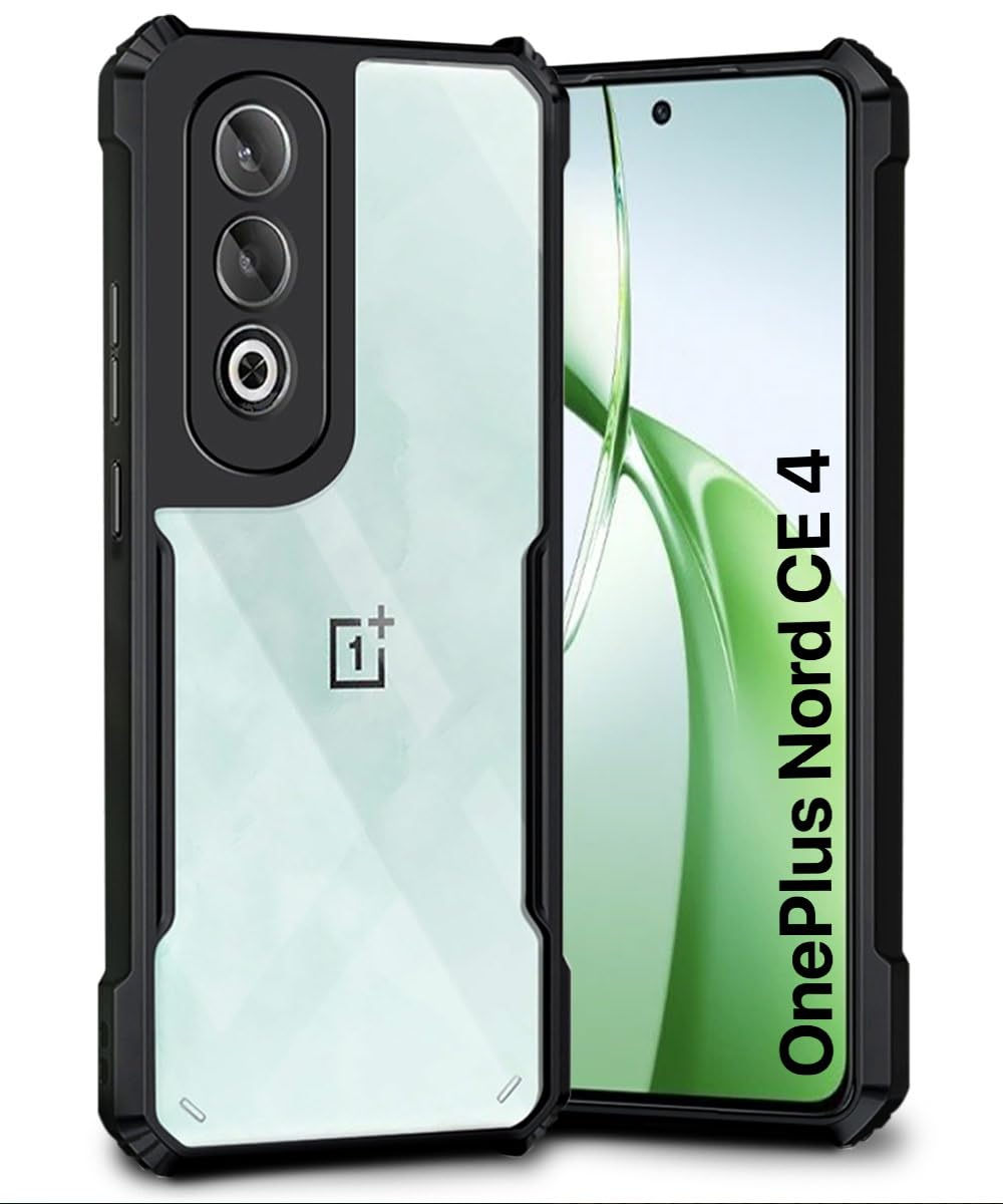 WOW IMAGINE Shock Proof Clear Back Case Mobile Cover for 1+ OnePlus Nord CE 4 5G (Hard | Hybrid PC + TPU | Full Armour Device & Camera Protection | Earthy Black) (B0D2KVHHVG) Amazon Price History, Amazon Price Tracker
