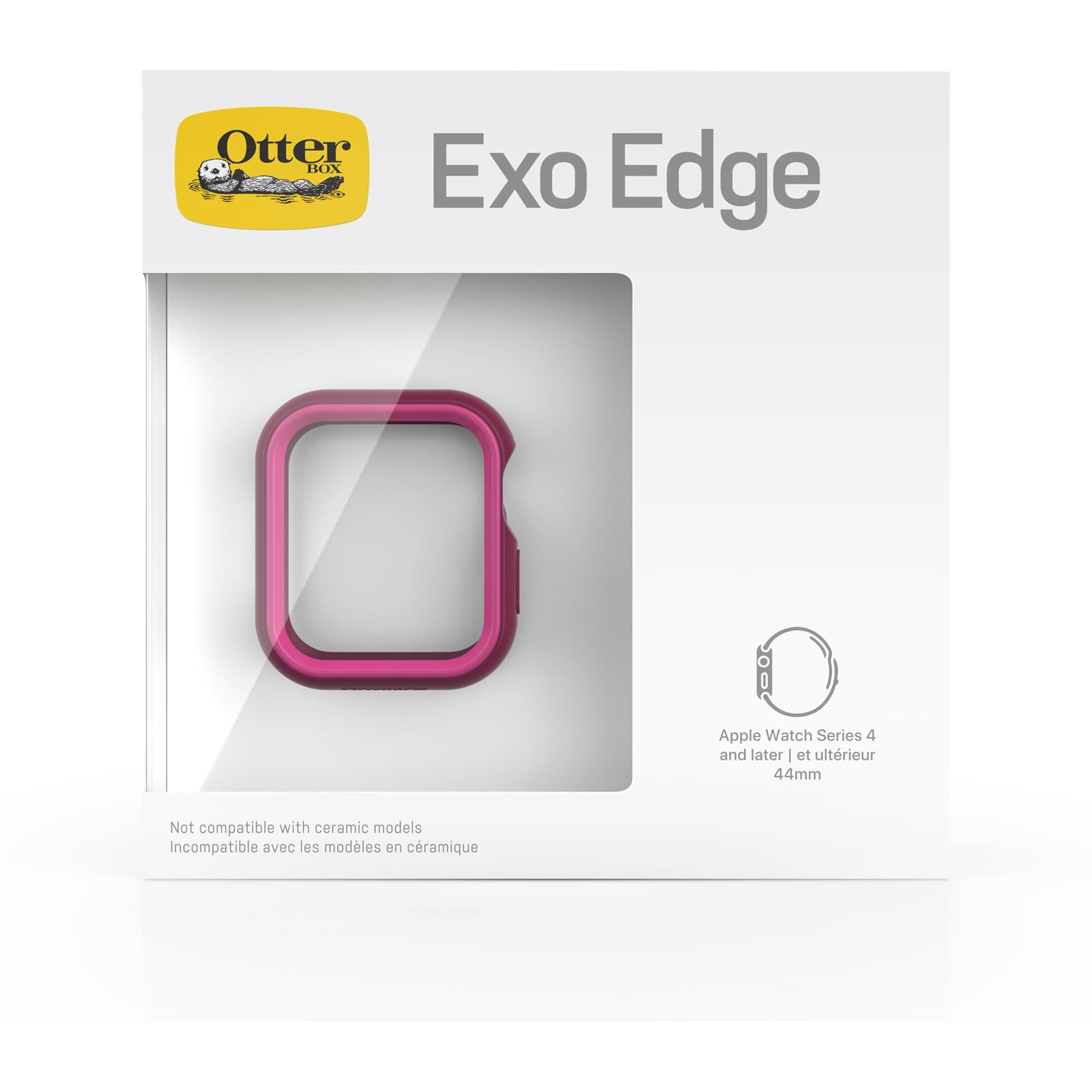 OtterBox etui na zegarek Apple Watch Series SE (3/2nd/1st gen)/6/5/4-44mm, Odporny na wstrząsy i upadki, elegancki futerał ochronny na zegarek Apple, chroni wyświetlacz i krawędzie, Różowe