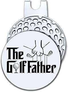 Hafhue The Golf Father Golf Ball Marker with Magnetic Hat Clip, Funny Golf Accessories and Golf Gifts for Men Dad Grandpa, Birthday Christmas for Golf Fan Golfer Golf Lover(GM052)