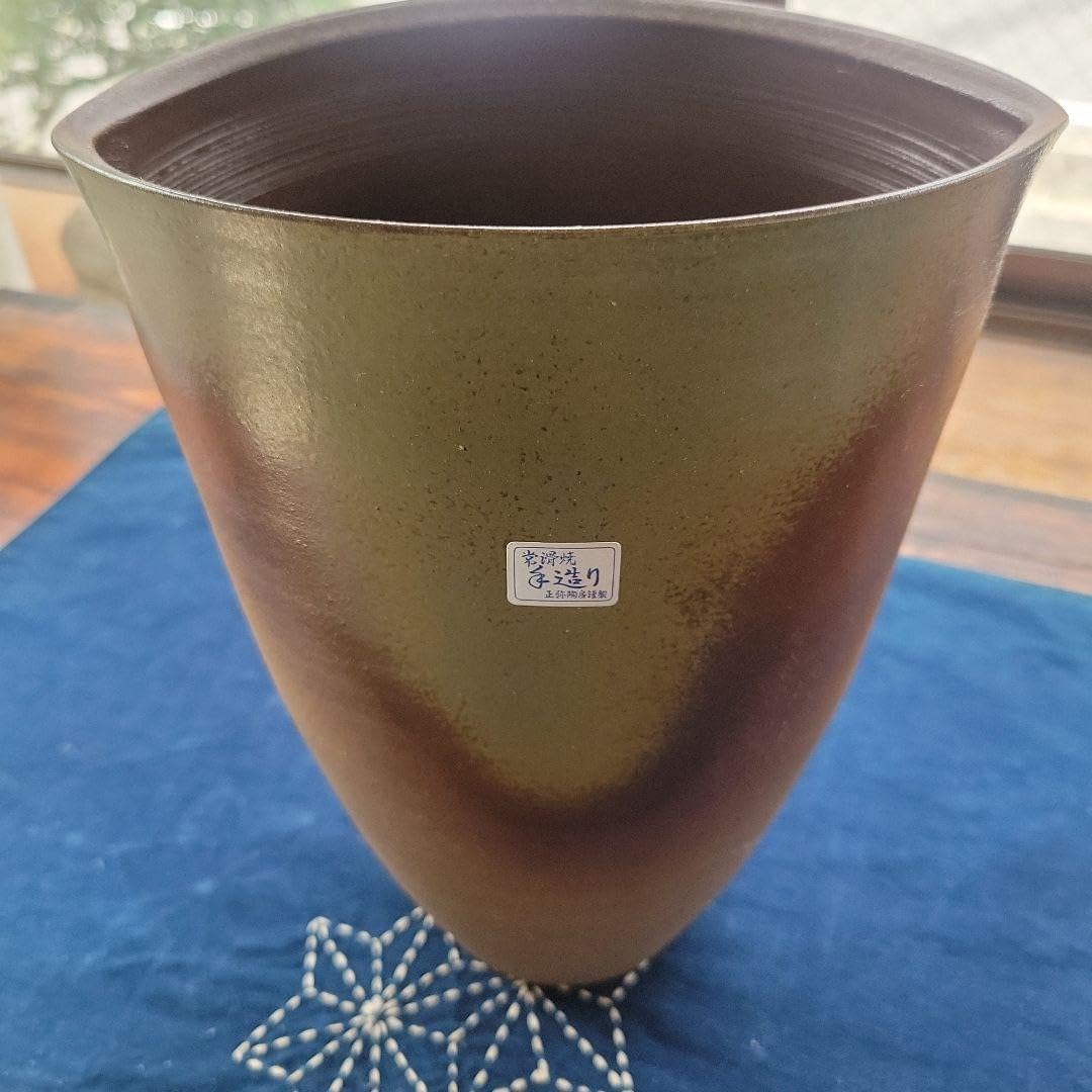 常滑焼　ドラゴン彫刻花瓶 花瓶 常滑焼 常滑焼ドラゴン彫刻花瓶