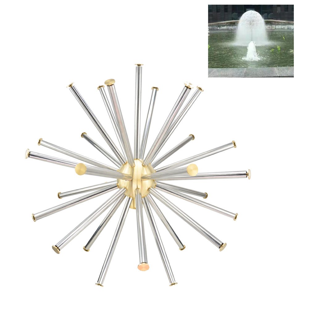 SYAYABrass Crystal Sphere Fountain Nozzle Spray Sprinkler Head Adjustable Fountain Equipment (G1)