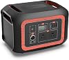 Portable Power Station 622Wh, 600W Solar Power Generator with 2 110V Pure Sine Wave AC Outlets and PD 100W Quick Charge, Backup Lithium Battery for Outdoor Use Camping RV Travel Emergency BlackRed
