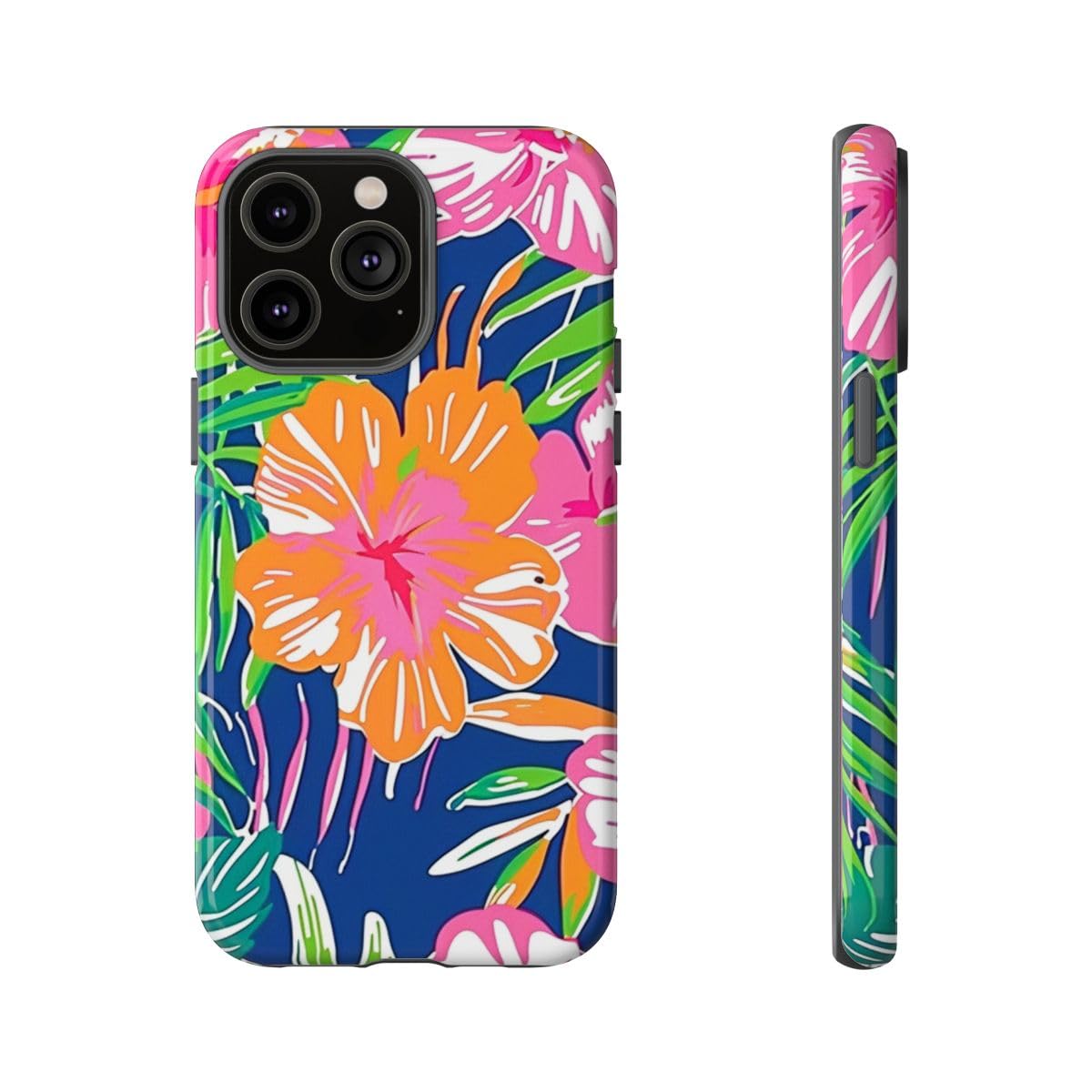 Coque iPhone 14 Pro Max anti-rayures motif végétal brillant robuste - 5