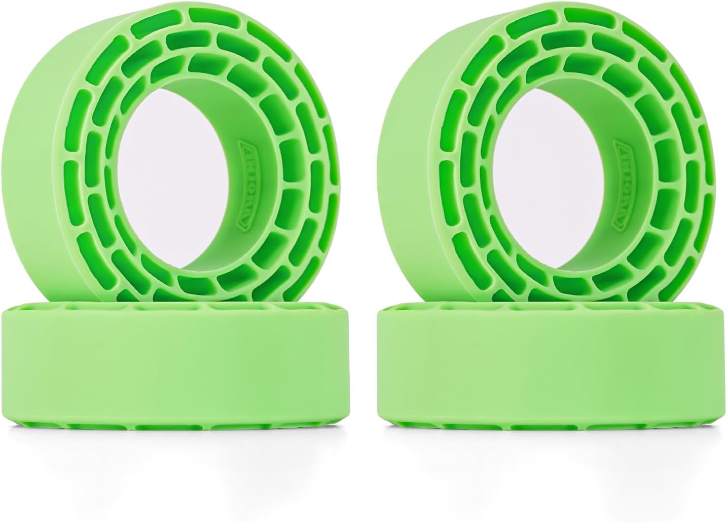INJORA Silicone Rubber Inserts for 68-72mm*24-27mm 1.3" Tires, 4pcs(1370) (Green)