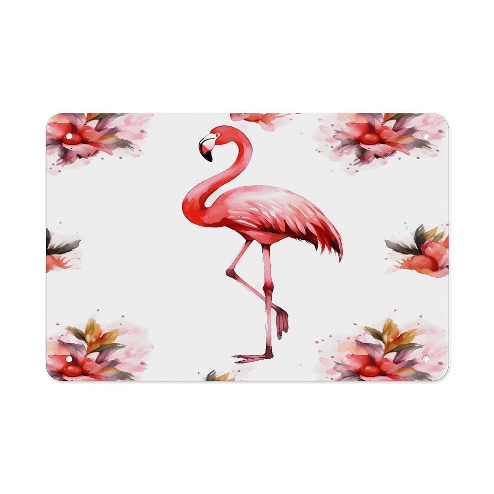 Fodpand Style Flamingo Wall Art Metal Signs Tin Sign