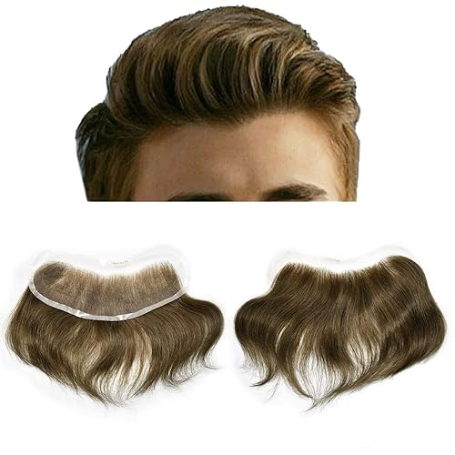 Miniatura 8 de Postizo frontal para hombres, extensión natural de la línea de cabello humano virgen para la frente, línea de cabello de repuesto para la frente,