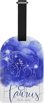 Amazon Co Jp 荷物タグ 1pcs 紛失防止 ネームタグ 星座柄 牛座 タウロス Puレザ バッグ用ネームタグ スーツケースタグ カバン装飾 番号札 柔軟 防水 耐用 通学 運動 出張 旅行 おしゃれ プレゼント ファッション