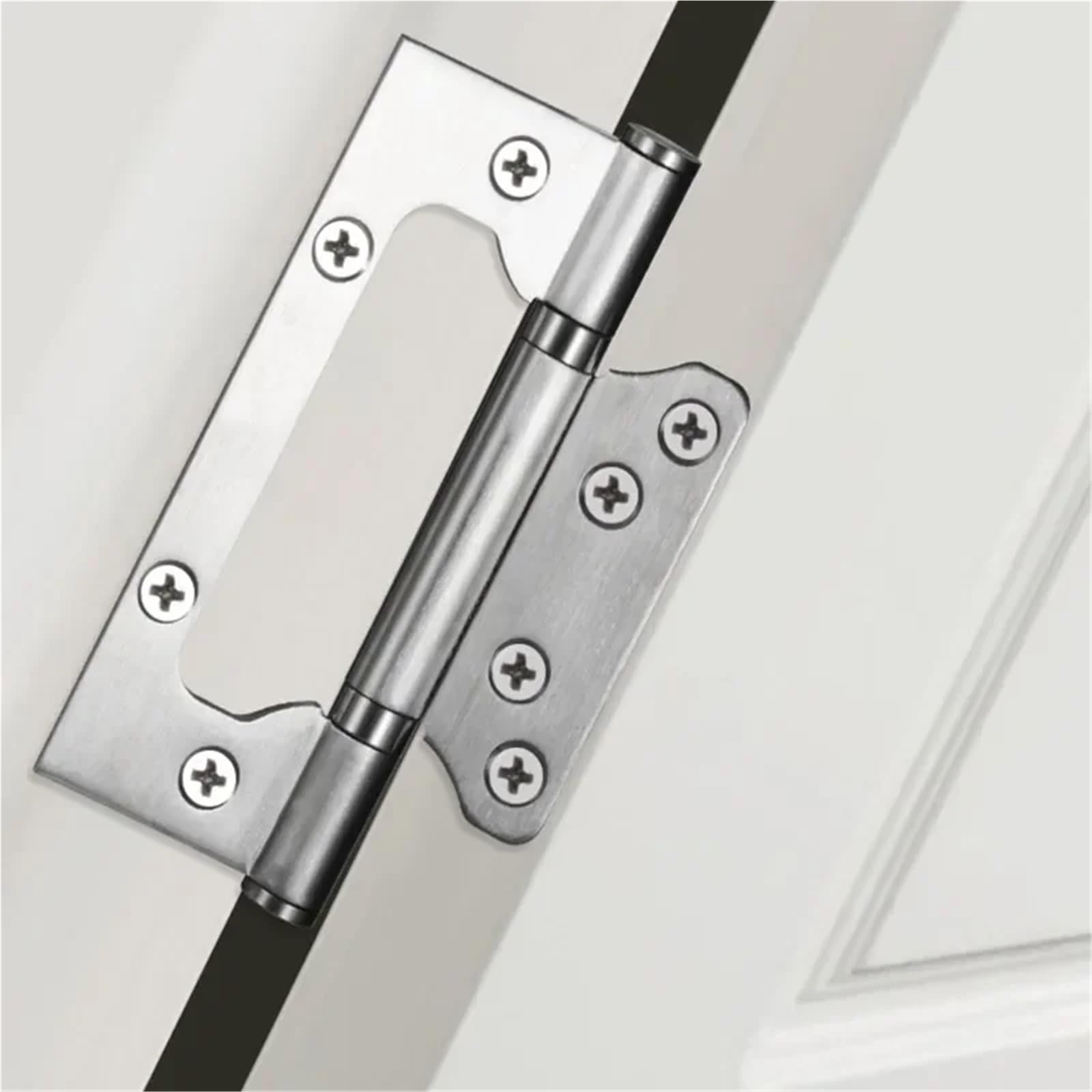 Bisagras for puertas de habitaciones, accesorios for muebles Bisagra ranurada libre Espesada y silenciosa Madre de acero inoxidable 304 de 4 pulgadas(D-4 inch 2PCS)