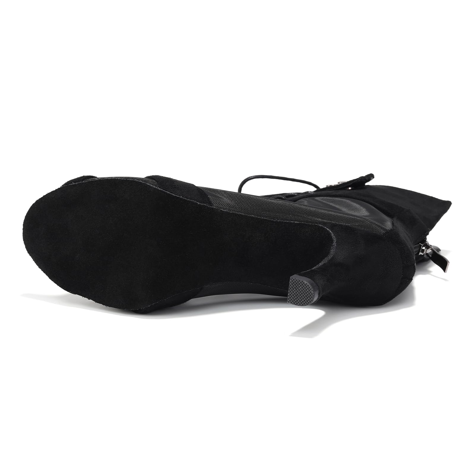 Stivali da Ballo Latino Americano Donna con Punta Aperta Salsa Tango Scarpe da Ballo da Sala Tacco 7,5 cm