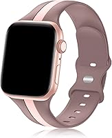 Vista 16 de Designer Sport Band Compatible with Apple Watch iWatch Bands 38mm 40mm 41mm 42mm 44mm 45mm 49mm Men Women, Soft Silicone Strap Wristbands for Apple