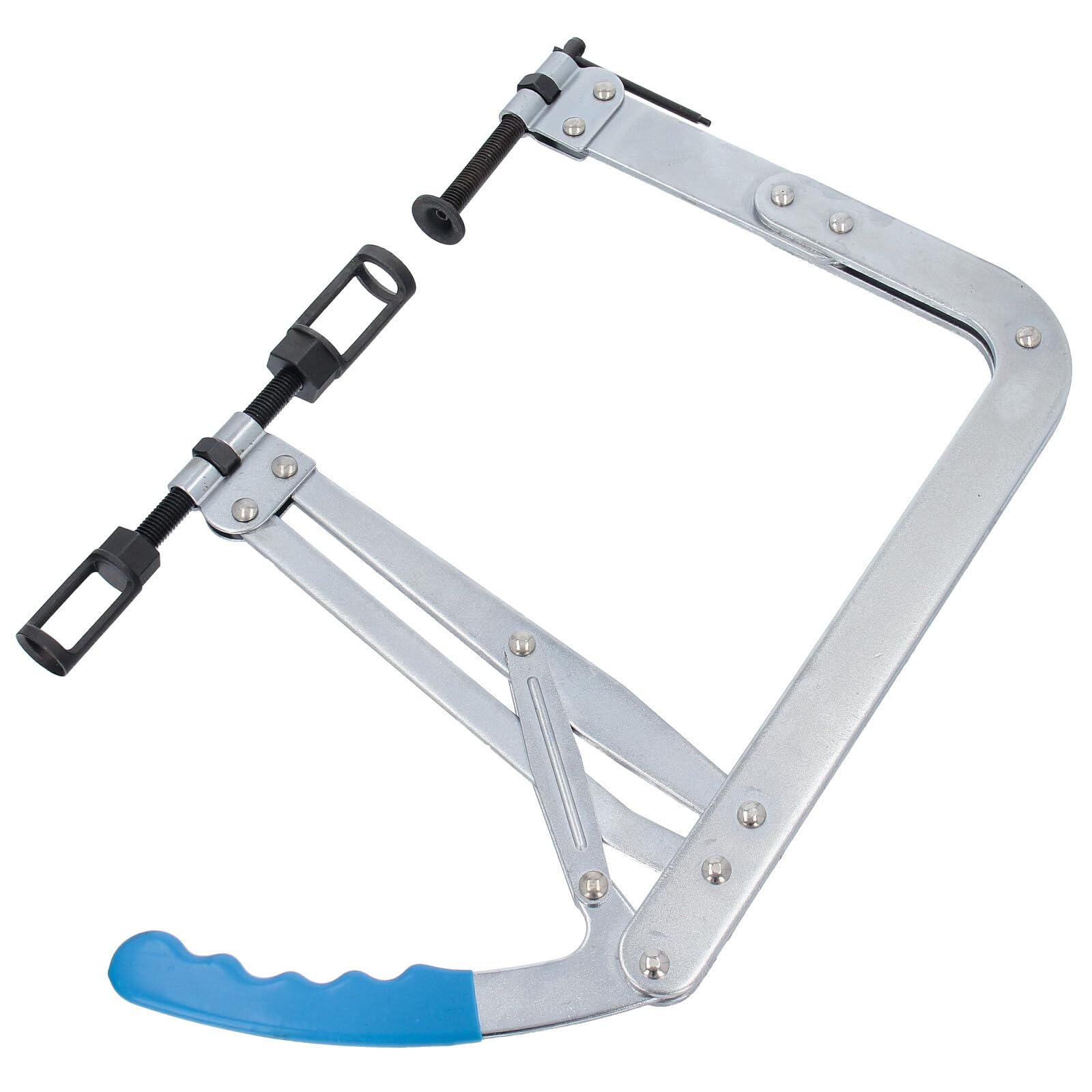 GEPCO Ventilfederspanner | Ventilfeder Werkzeug für Diesel & Benzin Motoren 35 – 200 mm Ausbau | Profi KFZ Werkzeug Universal | 2 Druckstücke 25/30 mm
