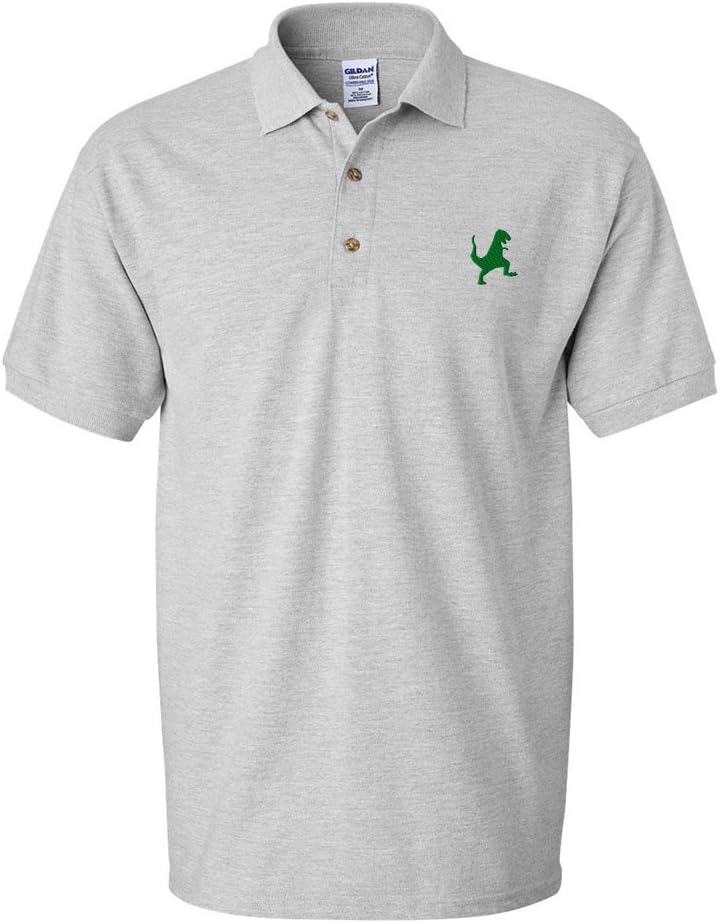 Dinosaur T-Rex Embroidery Design Adult Unisex Cotton Polo Shirt Golf Shirt