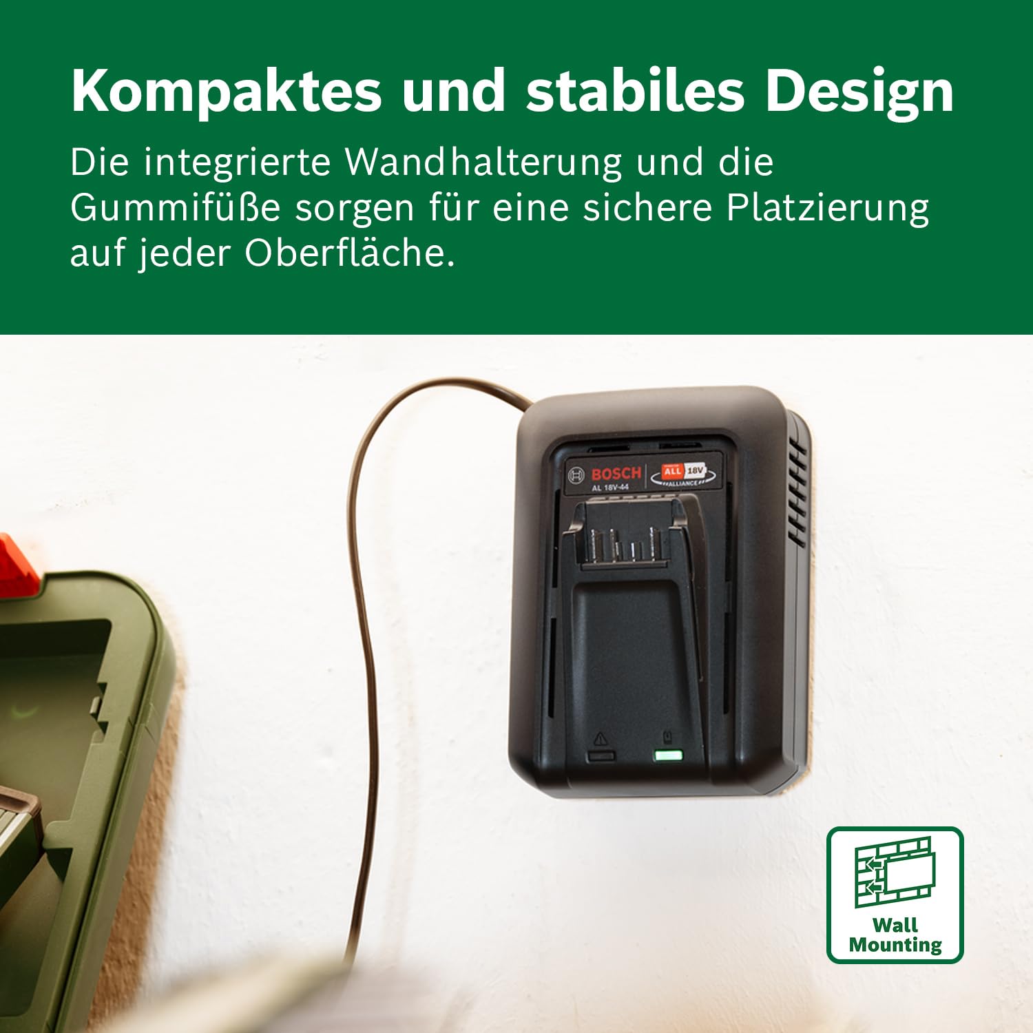 Bosch Akku und Schnellladegerät Starter Set 18V (1x 6,0Ah Li-Ionen-Akku; 1x Schnellladegerät; POWER FOR ALL 18V Alliance)