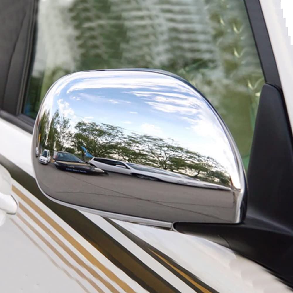 Calotte specchietti Specchio Coperture Per Wrangler JK Auto Esterno Specchietto Retrovisore Trim Wrangler JK 2007-2017 (Colore : Cromo