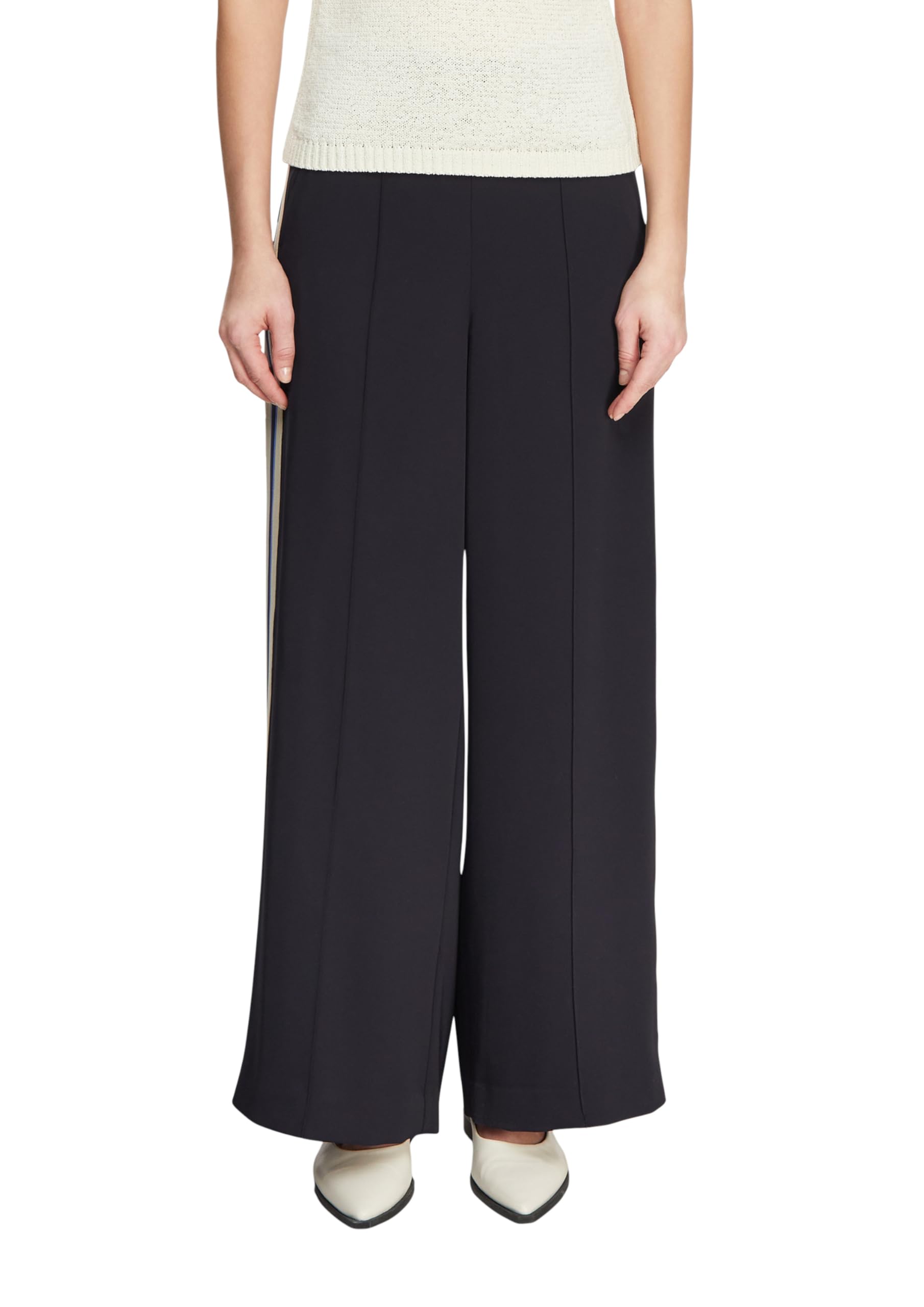 Comma Wide-Leg-Hose mit Seitenstreifen