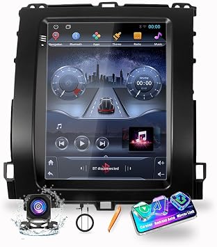 for Toyota Land Cruiser Prado for Lexus GX470 2002-2009Top Tesla Style CarPlay Android Auto Navigation Stereo GPS Radio Camera 9.7" IPS Touchscreen Headunit Tablet Media Player Octa Core 4G+64G