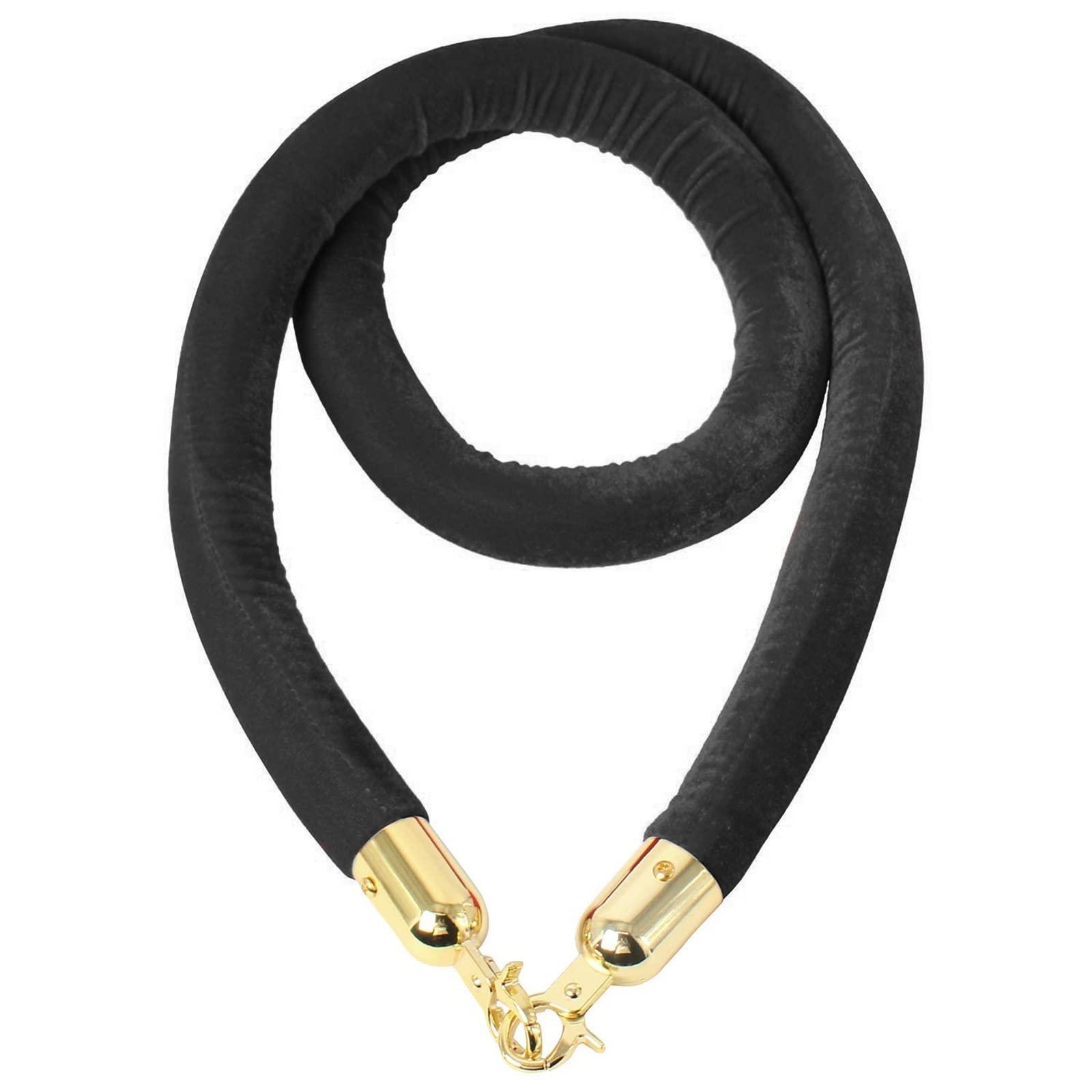 Guardrail rope， Industrial Stanchion Rope Cotton Core, Hanging Safey Barrier for Red Carpet Party Crowd Control(Black,Length 2.2M/7.2Ft/86.6In)