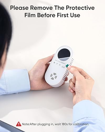 Miniatura 7 de Detectores de monóxido de carbono y detector de gas natural, detectores de monóxido de carbono 4 en 1 enchufables, detector de fugas de gas con