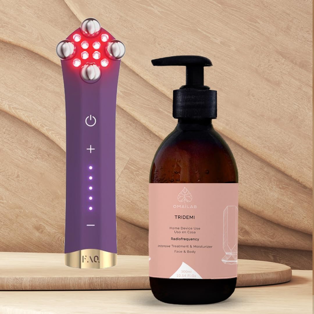 300 ml OMAILAB Tridemi Gel Conductor para Radiofrecuencia, Compatible con Tripollar, Foreo FAQ 102 103, Anlan, Current Body, Tratamiento Intensivo Facial y Corporal